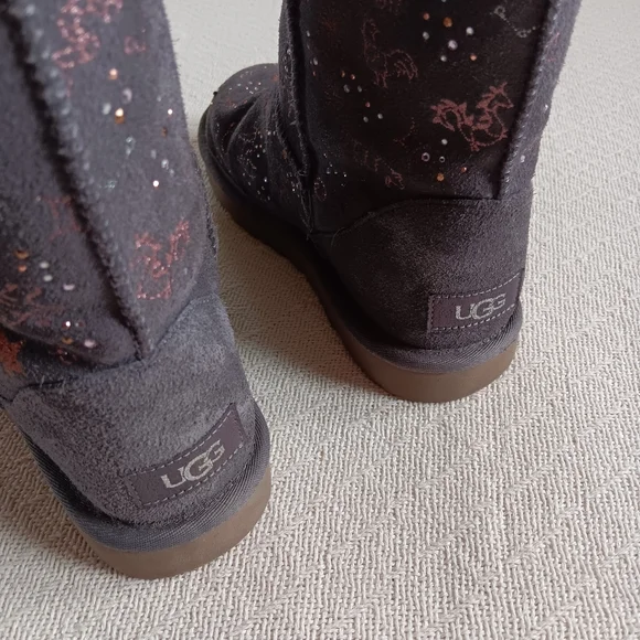UGG ♡ zodiac suede winter boots celestial star moon - Picture 7 of 12